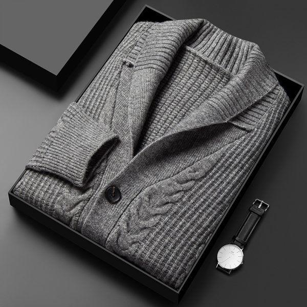 Quality Comfortable Knitted Cardigan For Men - Image 8