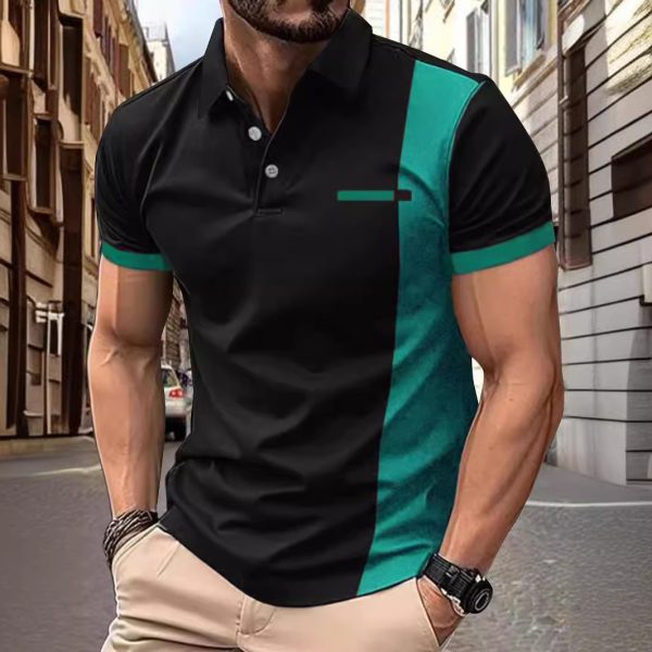 Quality Stripes Men's Sports Polo Shirt - Image 2