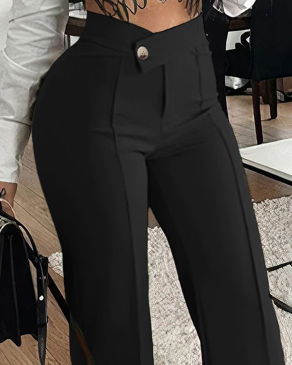 Quality Slim Straight-leg Pants Trousers For Women. - Image 3