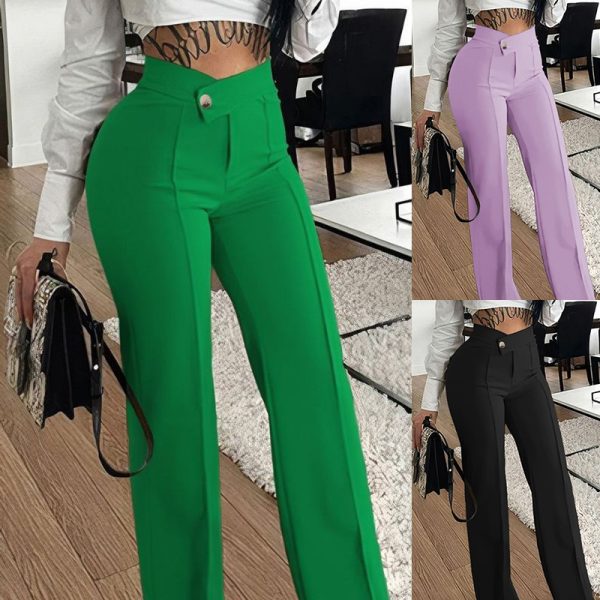 Quality Slim Straight-leg Pants Trousers For Women.