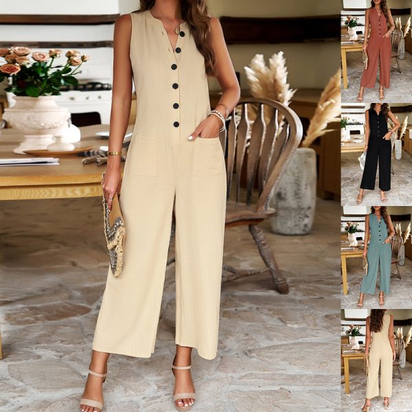 Quality Sleeveless Jumpsuit  Pants For Women.