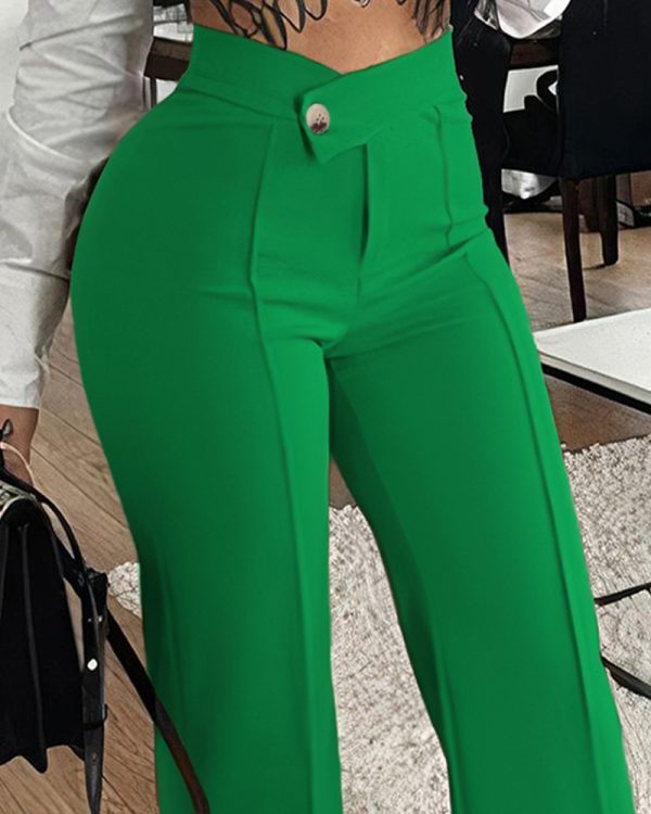 Quality Slim Straight-leg Pants Trousers For Women. - Image 8