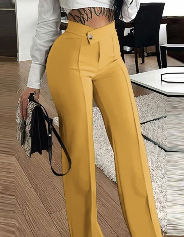 Quality Slim Straight-leg Pants Trousers For Women. - Image 4