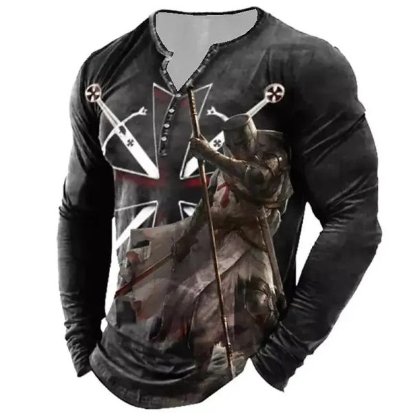 Quality Open Button Long-sleeved T-shirt. - Image 5