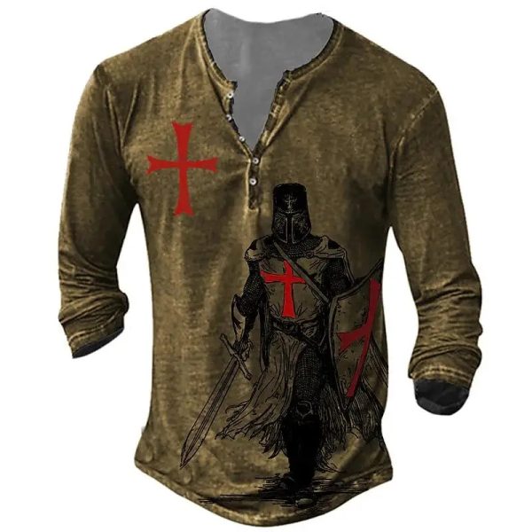 Quality Open Button Long-sleeved T-shirt. - Image 10