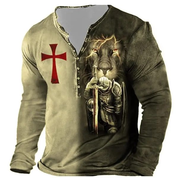 Quality Open Button Long-sleeved T-shirt. - Image 6